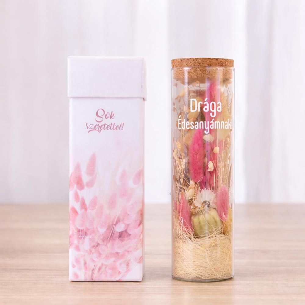 Alternative view of Szülőköszöntő ajándék - Üzenet a palackban díszdobozban