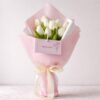 Elegáns ballagási csokor fehér tulipánokkal D