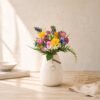 Élethű színes művirág csokor otthoni dekorációhoz