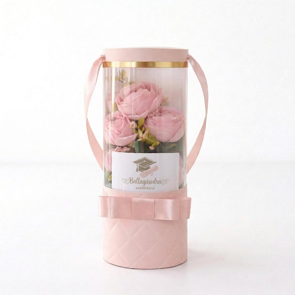 Alternative view of Kézre akasztható virágbox ballagóknak - tartós művirág ajándék