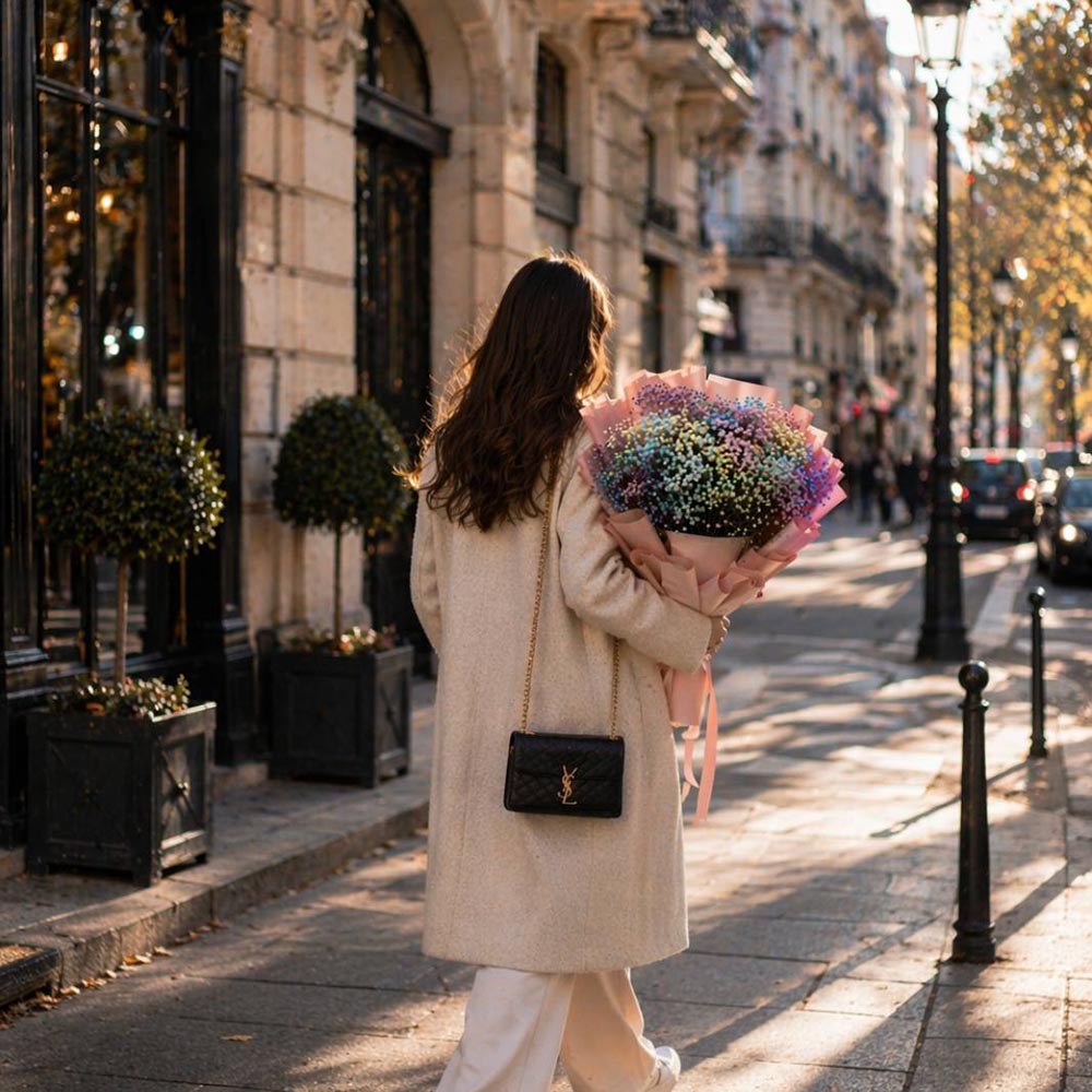 Különleges ballagási színes virágcsokor - színes rezgő