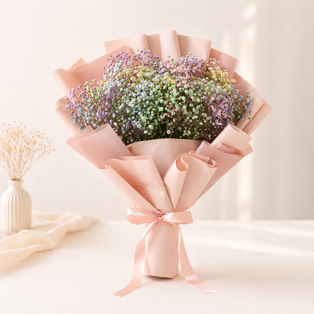 Különleges ballagási színes virágcsokor - színes rezgő - Image 2