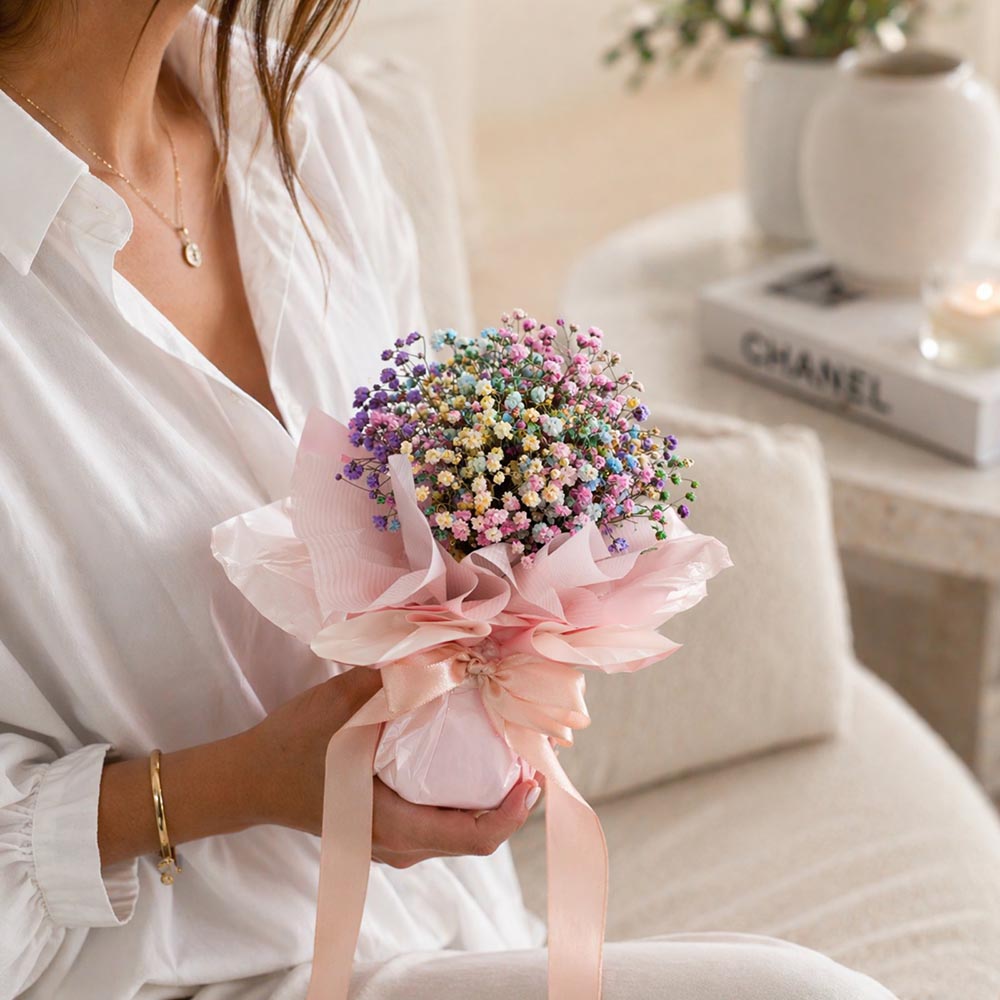 Különleges ballagási színes virágcsokor - színes rezgő - Image 3