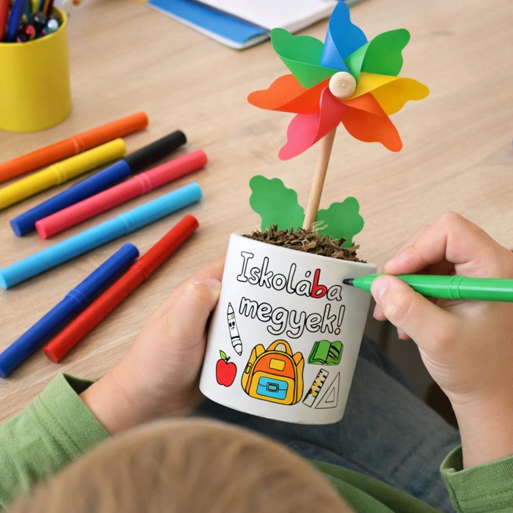 Ovis ballagási ajándék - színezhető írószertartó szélforgóval