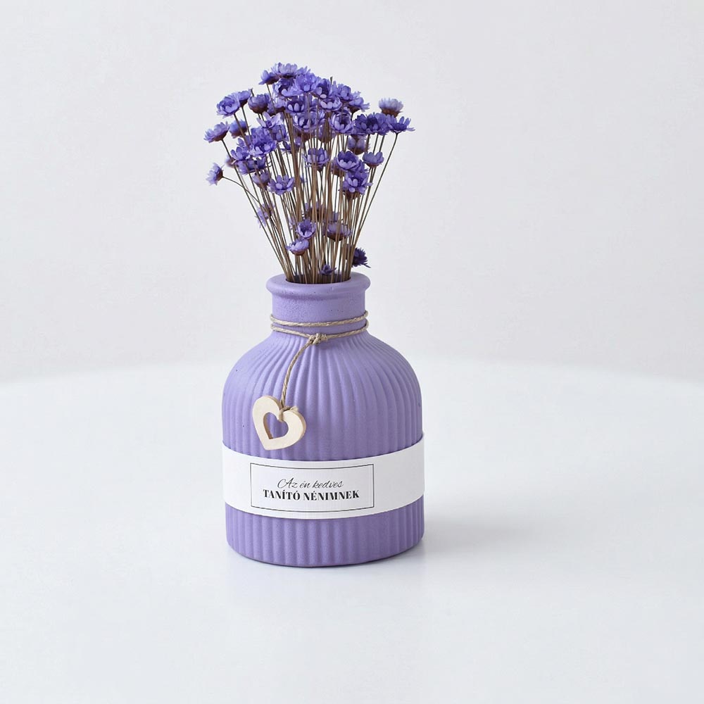 Pedagógus ajándék szárított virág vázában