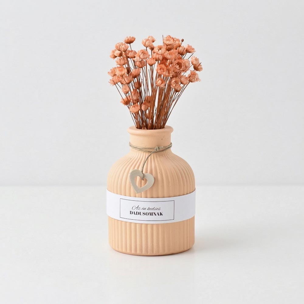Pedagógus ajándék szárított virág vázában