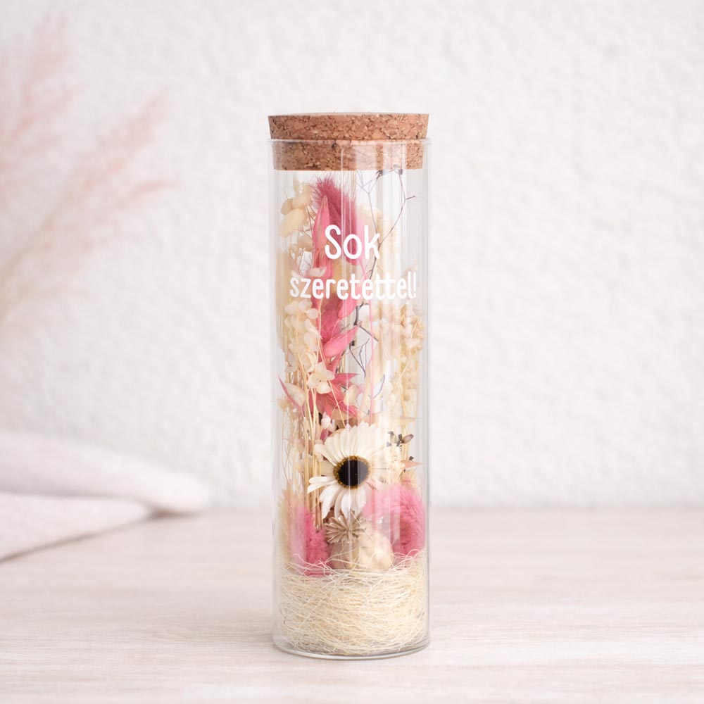 Alternative view of Szárazvirág üveg ajándék hölgyeknek