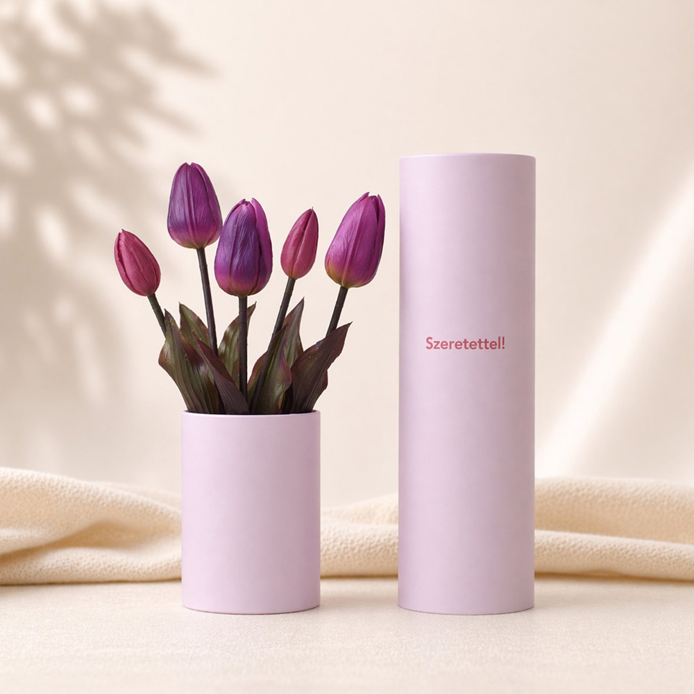 Diplomaosztós ajándék - tulipán csokor elegáns díszdobozban - Image 3