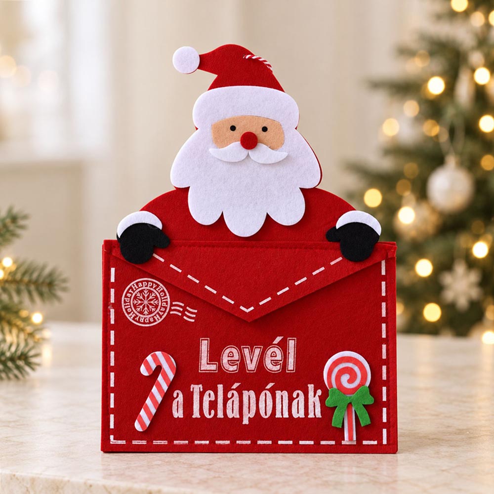 Levél a Mikulásnak - karácsonyi filc boríték