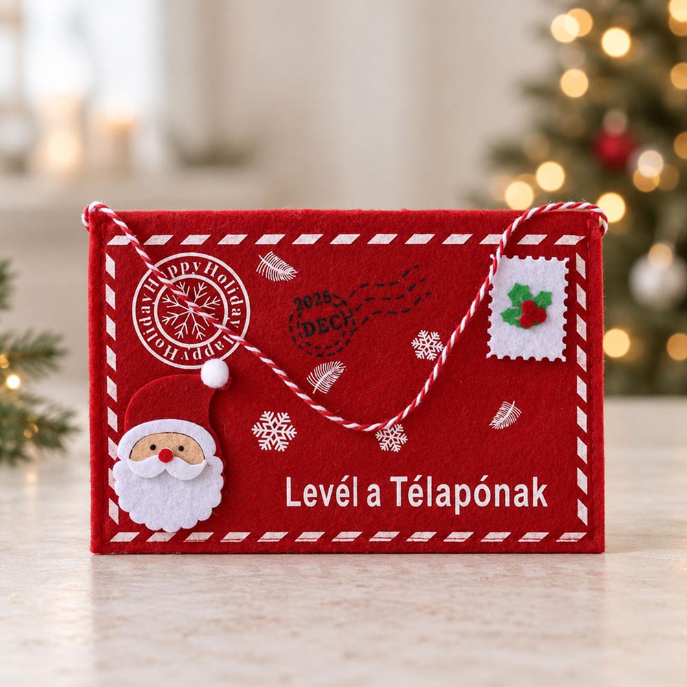 Levél a Mikulásnak - karácsonyi filc boríték