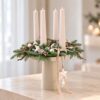 Natúr adventi asztaldísz